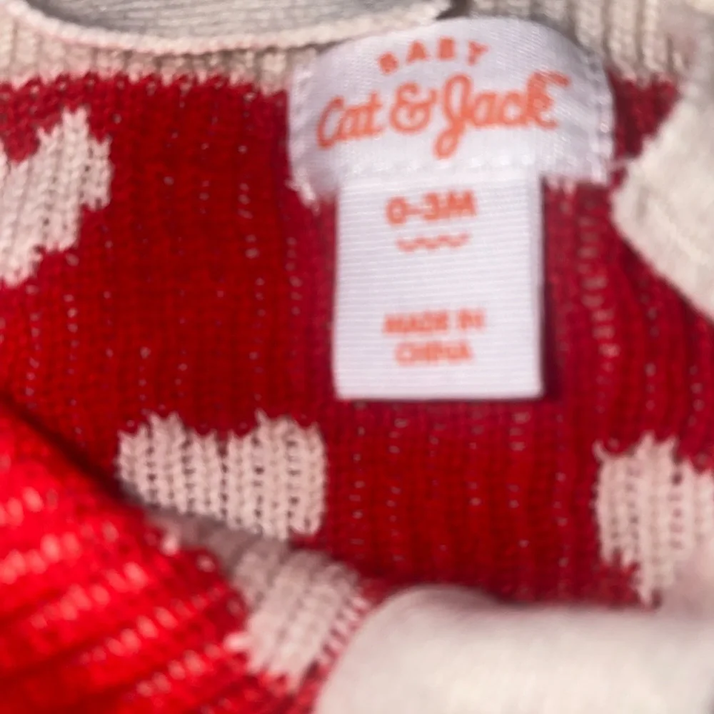 Cat & Jack Red Heart and Orange Knit Diaper Covers